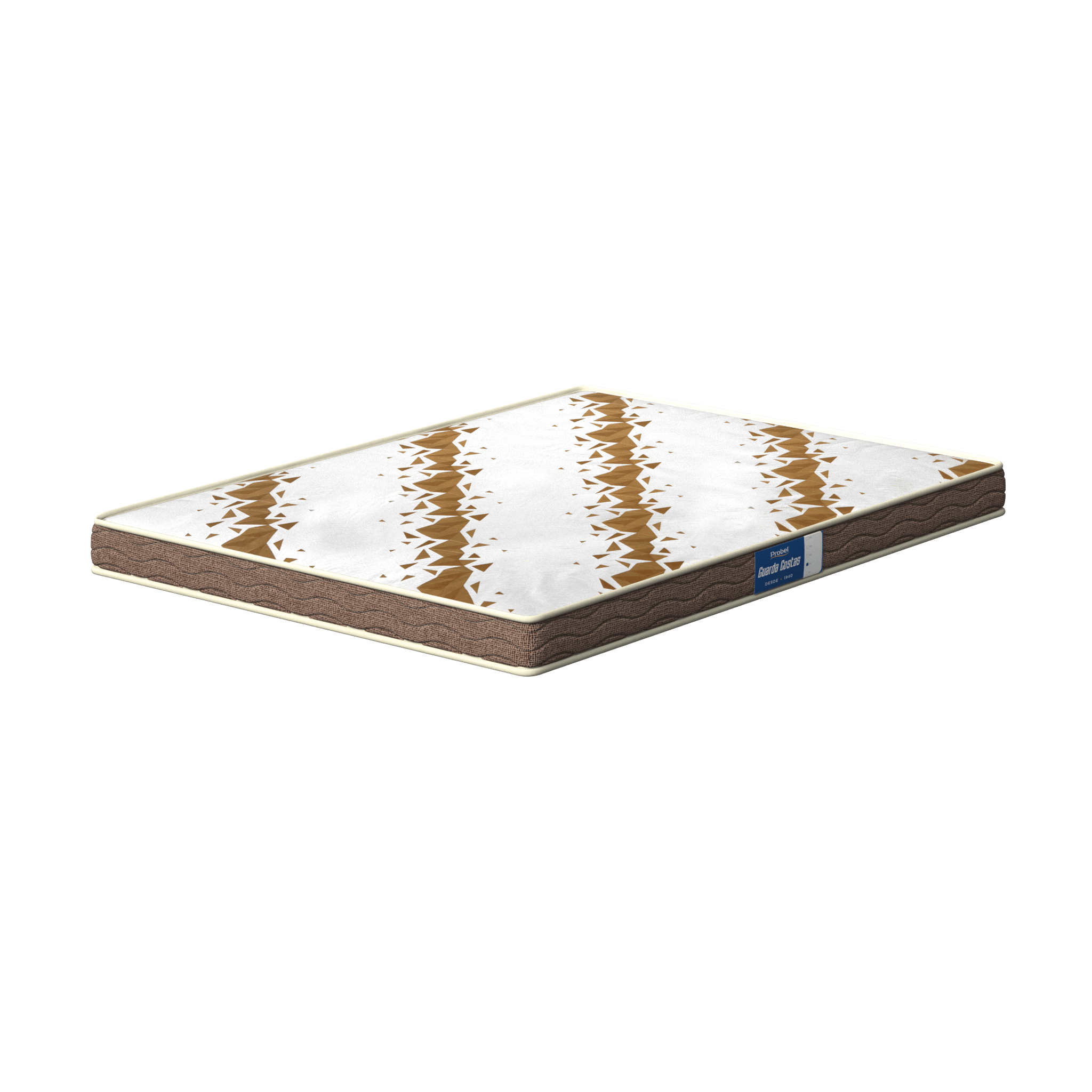 Colchão King Espuma D23 Guarda Costas Probel 12cm Branco/bege (193x203x12cm)
